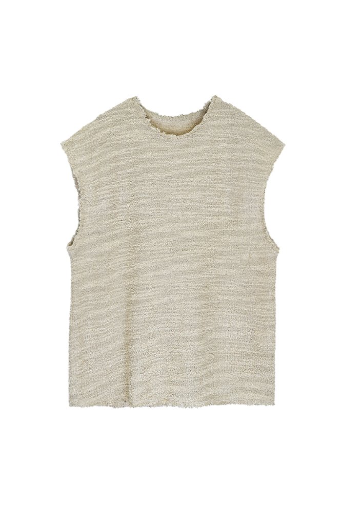 [nought] Rugged Boucle Vest / Sand