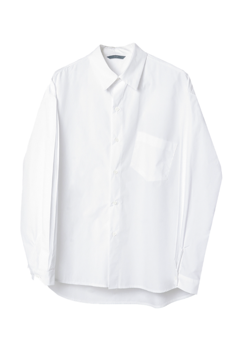 [nought] Pleat Sleeve Shirts / White
