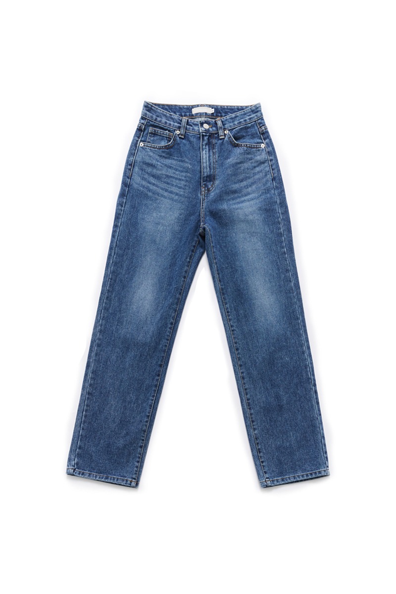[rennesmia] Renne straight jeans / Deep blue