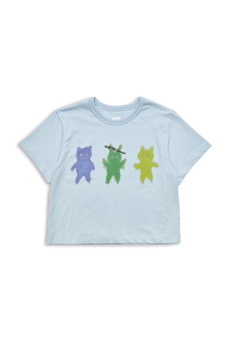 [nought] Odd Toys  Crop T-Shirt / Sky Blue