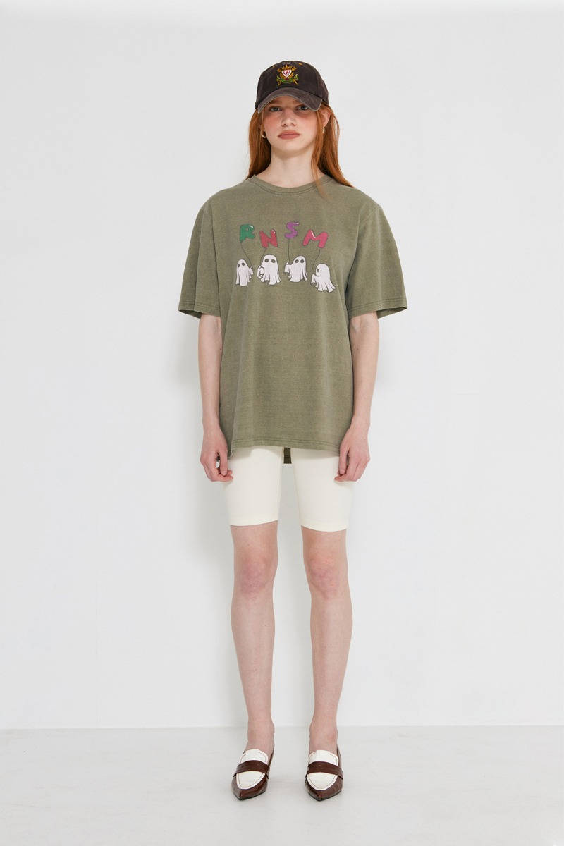 [rennesmia]   Pigment Overfit T-Shirts / Khaki