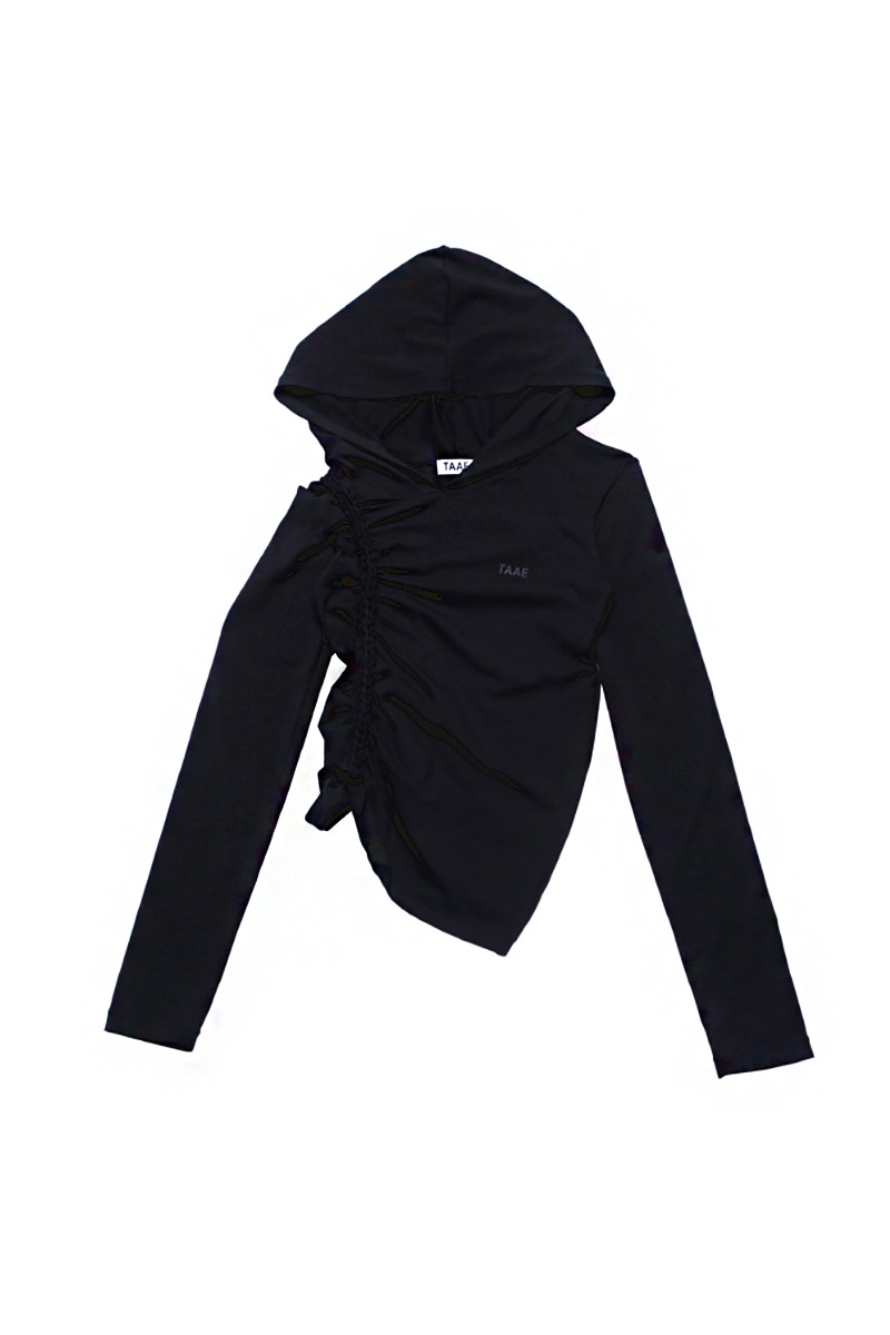 [TAAE] Tense tisser hoodie 001 / Black