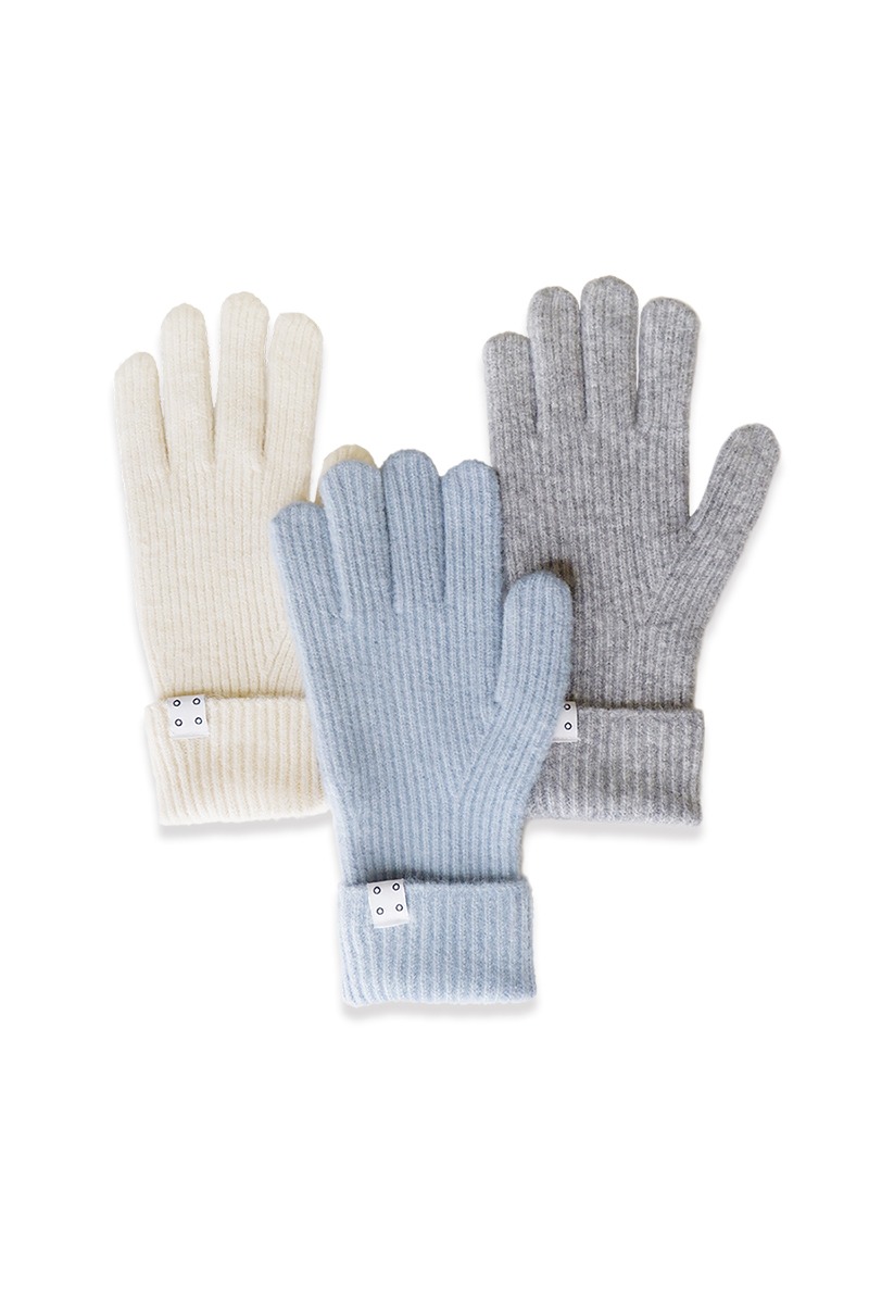 O Logo Tag Finger Hole Gloves / 3 COLORS (Long)
