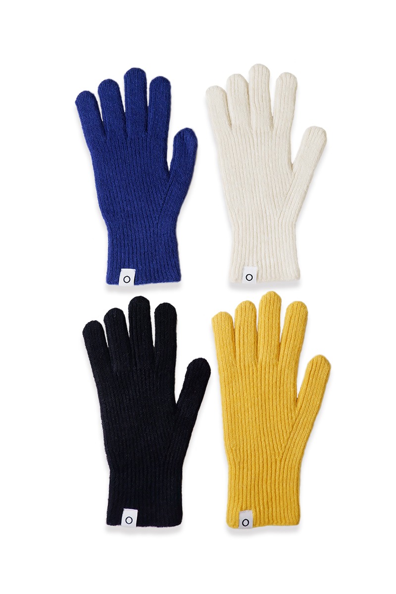 O Logo Tag Finger Hole Gloves / 4 COLORS (Short)